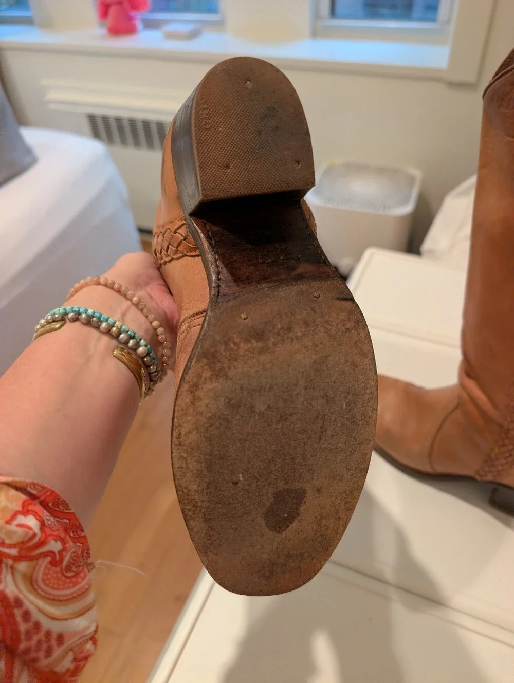 Vintage Frye Women's Leather Boots - Tan